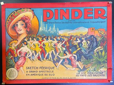 une affiche représentant une femme coiffée d'un chapeau, accrochée au mur