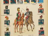 a picture of a book with a picture of soldiers on horses