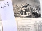 une feuille de papier posée sur un livre, sur laquelle figure l'image d'un homme et d'un chien