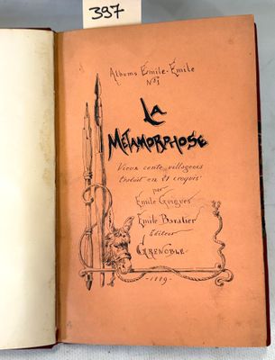 a book with a drawing of a gun on it