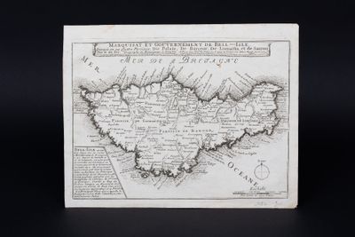 an old map of the island of guernsey in the middle of the 18th century