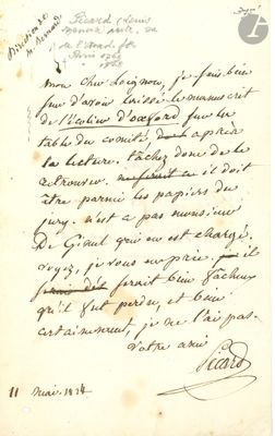 an old handwritten letter from a man who is writing a poem