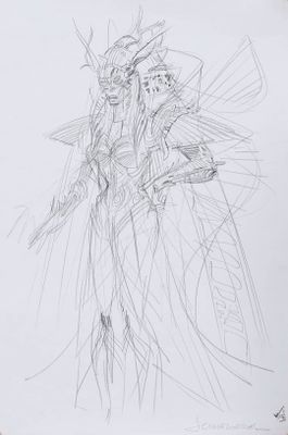 Jean-Claude Mézières (1938-2022) La Diva, étude pour le film…