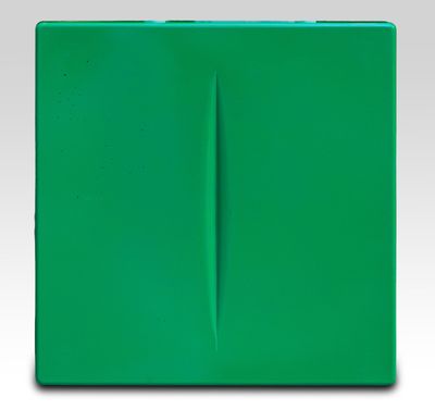 une image montrant un gros plan d'un objet vert sur fond blanc