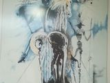 a picture of a painting of a man riding a horse