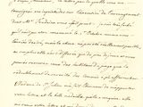 une lettre écrite à l'encre noire sur une feuille de papier