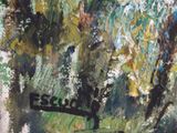 a painting of a man riding a horse in a field