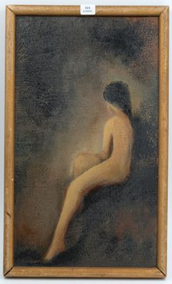 une image représentant un tableau d'une femme nue assise sur un rebord