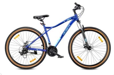 une image représentant un vélo bleu sur fond blanc