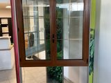 a glass door that is open in a room