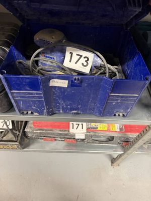 a blue box with a number on it sitting on a shelf