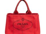 sac cabas Prada en cuir rouge