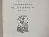 an old book with a drawing of a lion on it ' s cover