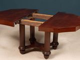 an image of a wooden table with a drawer underneath it