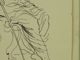 an image of a drawing of a woman holding a flag