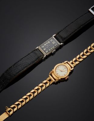 LIP : Montre pour homme en or jaune. Mouvement mécanique à réviser