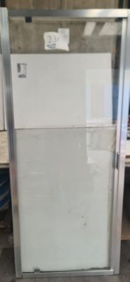 Porte de douche en verre trempé avec profilé aluminium finit…