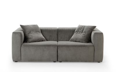 Canapé Square 3 places fixe, 206 x 104 x 70 cm, revêtement e…