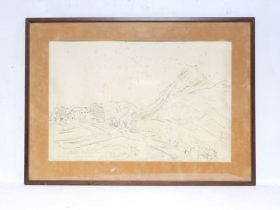 École du XXe siècle. Paysage montagnard. - Photo 1