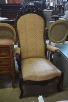 magnifique fauteuil néo-rococo en palissandre - sculpté