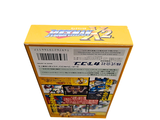 the back of a yellow box with a picture of a person on it