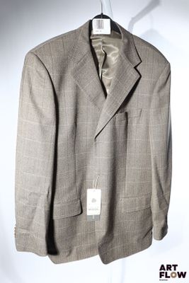 ALBERTO BONAZZI - Veste en laine vierge à motifs chevrons et…