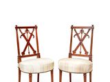 a pair of george ii mahogany side chairs
