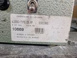 a close up of a sewing machine with a label on it