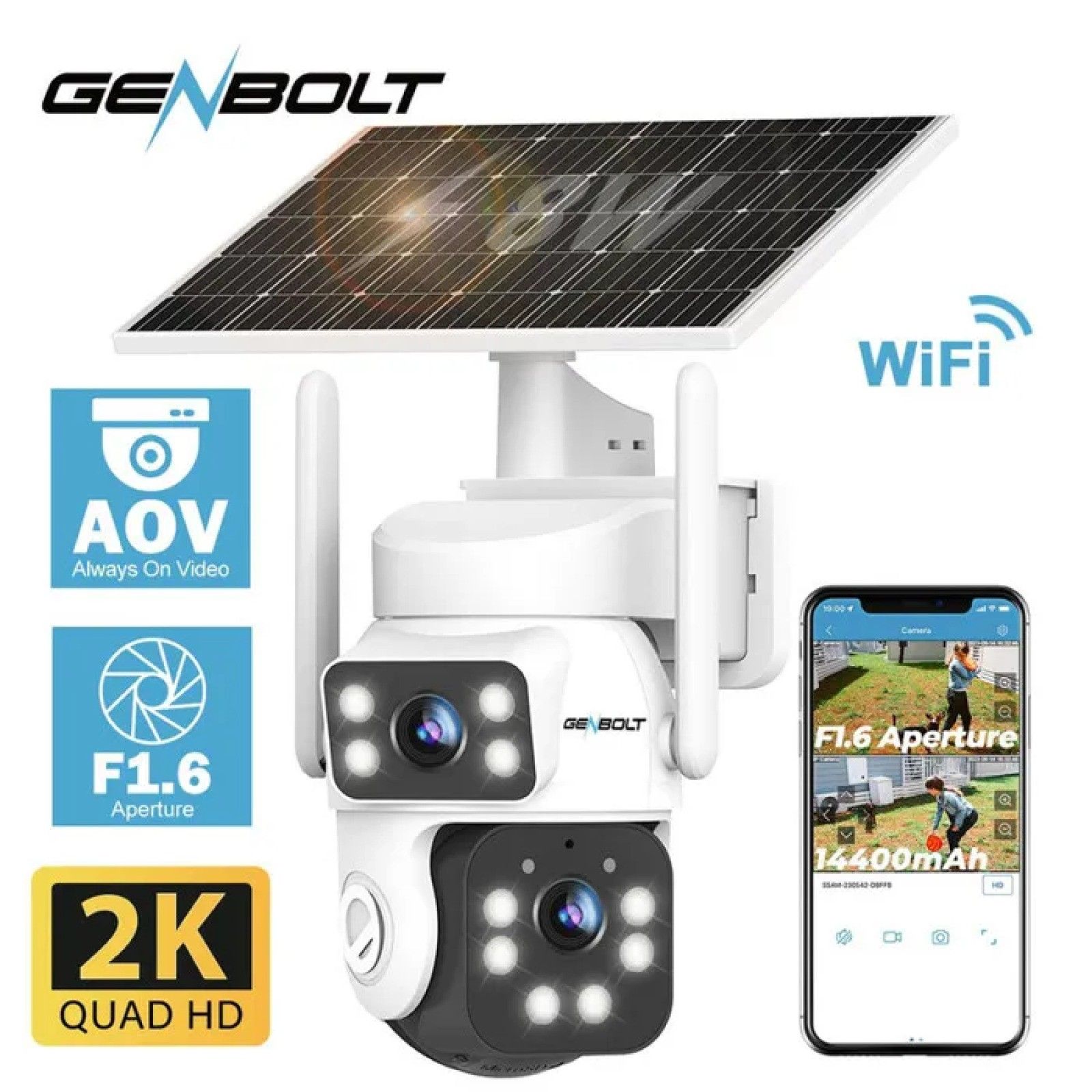 10798-55 / Caméra de surveillance extérieure sans fil - GENB…