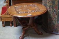 Table d'appoint vintage africaine - bois tropical - avec piè…