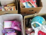 many boxes of items that are sitting on the floor