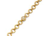 un bracelet en or composé de maillons ovales et muni d'un fermoir rond
