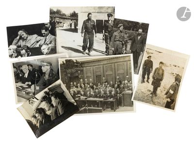 several old black and white photos of men in military uniforms