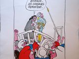 une affiche sur laquelle figure une caricature