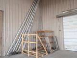 a room that has a bunch of metal pipes in it