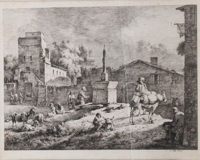 un dessin en noir et blanc d'un homme à cheval