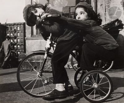 Morris Engel (1918-2005) Two kids on a bike.