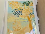 a picture of a picture of a tree on a clipboard