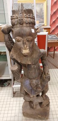 Origine Machakom Statue CONGO avec clous , dans l'état H : 1… - Photo 1