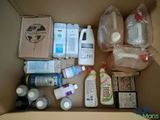 a box full of cleaning products that are in the box