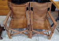 Paire de fauteuils de style metteur en scène en bois, assise… (photo 4)