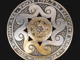 une image représentant une pièce d'argent et d'or sur laquelle figure une étoile de David