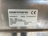 a close up of a metal object with a sticker on it