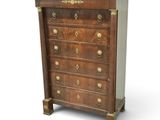 an image of a chest of drawers with brass handles