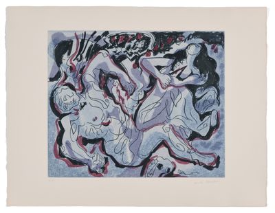 une image représentant un tableau où l'on voit un groupe de femmes nues