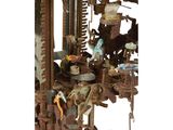 a sculpture of a machine that is made out of metal