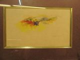 a picture of a painting on display in a glass case