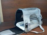 a bag that is sitting on top of a desk