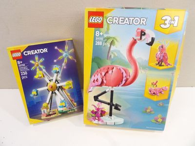 Ensemble Lego Creator « Flamant rose et livre » avec notice de montage