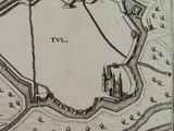 map of the town of tvl in the middle of the 17th century